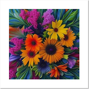 Bright flowers Posters and Art